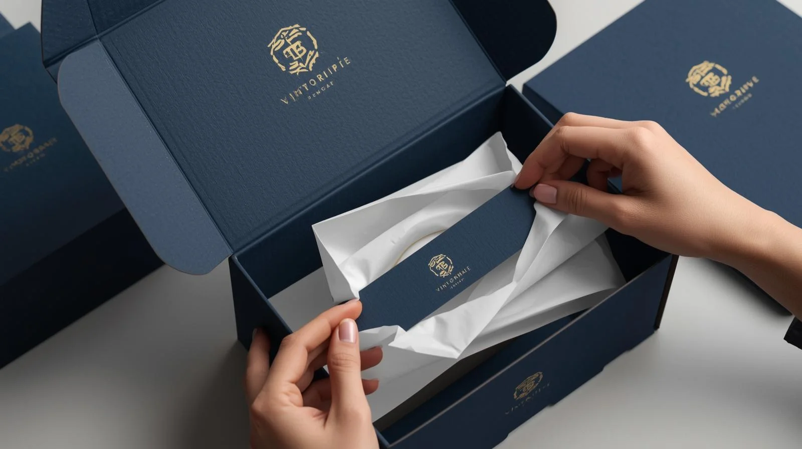 Excited customer smiling and holding a bright fuchsia custom tuck-end box with an easy-open strip in a cozy home setting, illustrating a positive e-commerce unboxing experience.