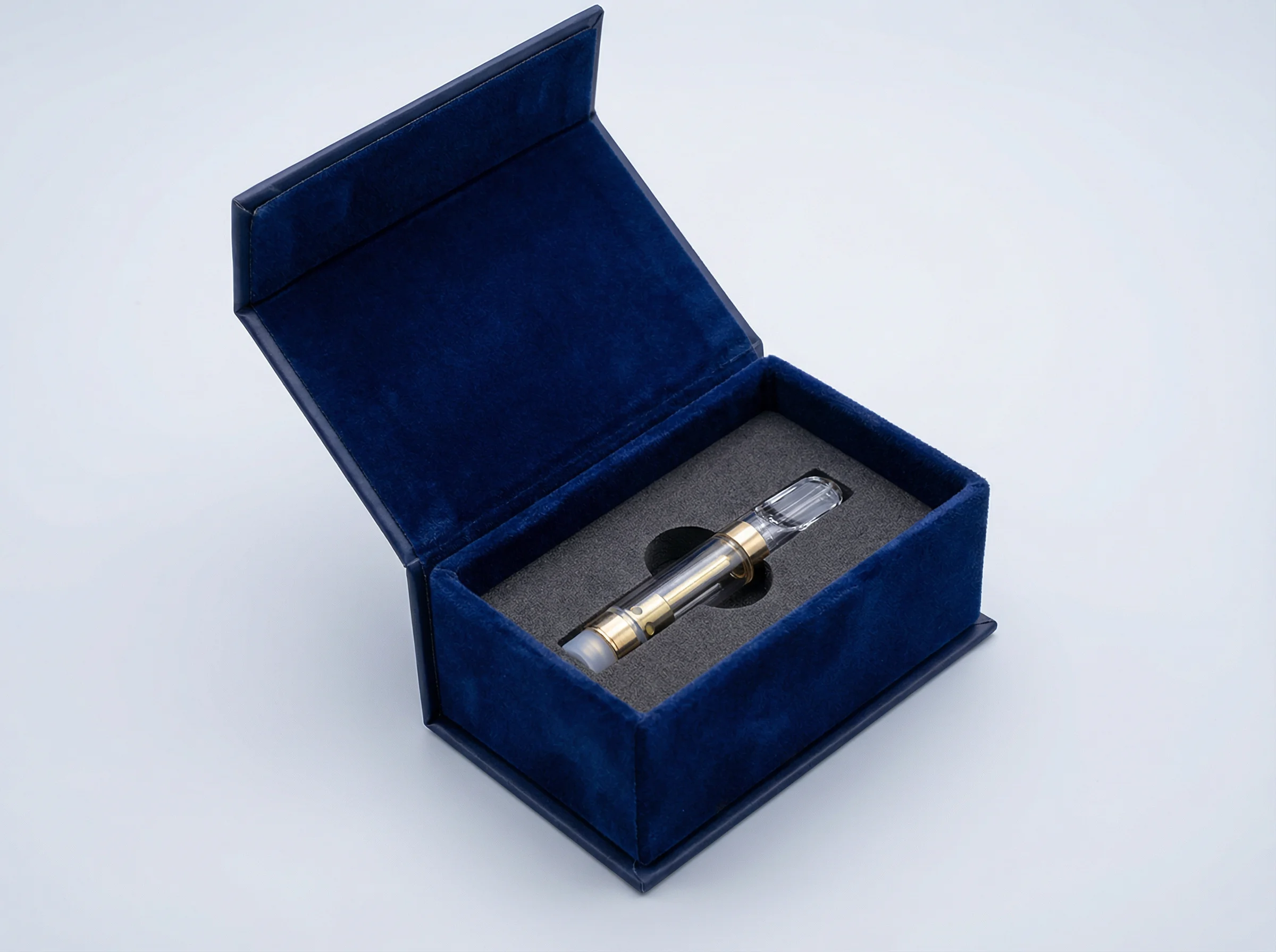 Eco-friendly wholesale custom packaging for vape cartridges stackable for NJ dispensary retail displays.