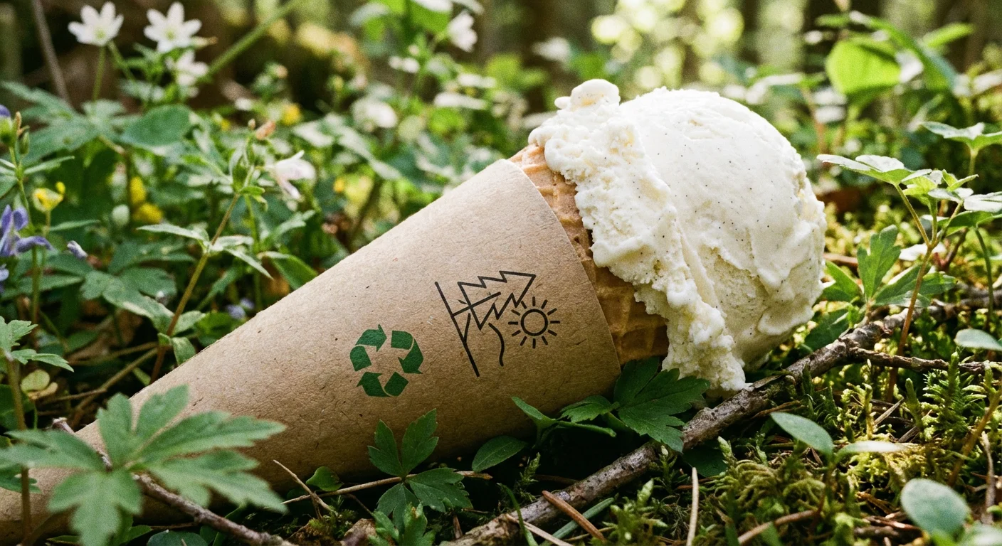Rustic brown eco-friendly cone sleeves made from biodegradable food-grade kraft paper.