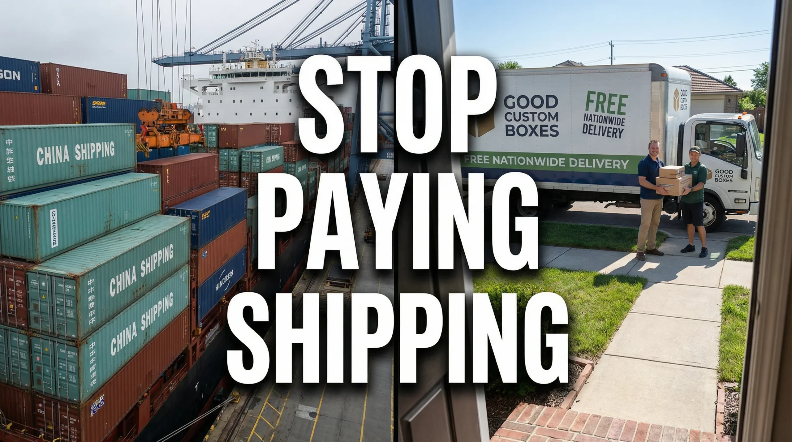 Stop overpaying – custom packaging from China with huge freight vs Good Custom Boxes free US shipping